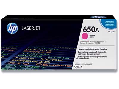 Toner, 650A, Magenta-rød, 15.000 sider, HP CE273A