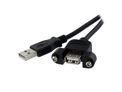 StarTech.com USBPNLAFAM2 USB-kabel USB 2.0 0,6 m USB A Sort