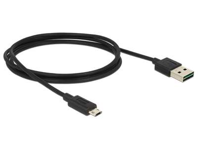 DeLOCK 83844 USB-kabel USB 2.0 1 m USB A Micro-USB B Sort