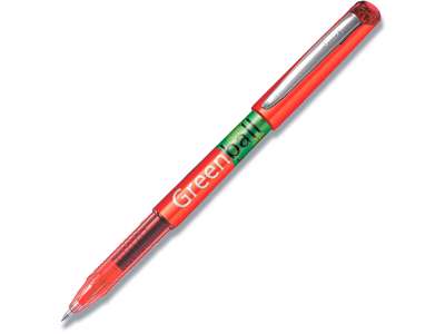 Rollerball pen, 0.7 mm, 0.35 mm, Rød, Pilot Greenball BL-GRB7-BG-R