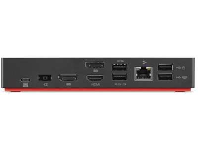 Lenovo 40AS0090EU dockingstation Ledningsført USB 3.2 Gen 1 (3.1 Gen 1) Type-C Sort