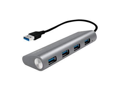 LogiLink UA0307 interface hub USB 3.2 Gen 1 (3.1 Gen 1) Type-A 5000 Mbit/s Aluminium