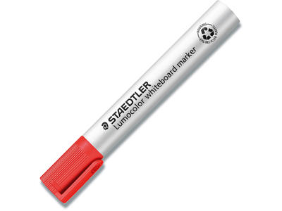 Whiteboard marker, Skrå spids, Rød, 2-5 mm, Staedtler Lumocolor 351