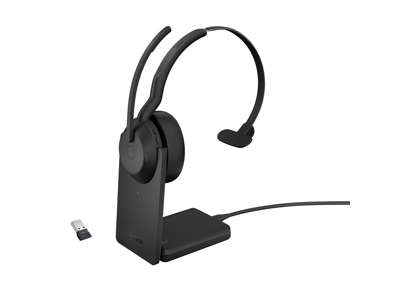 Jabra 25599-889-989 hovedtelefoner/headset Kabel & trådløs Kontor/Callcenter Bluetooth Opladningsstativ Sort