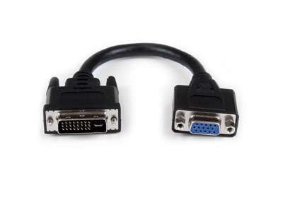 StarTech.com DVIVGAMF8IN videokabel adapter 0,203 m DVI-I VGA Sort