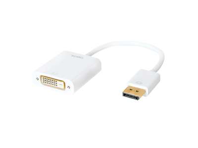 LogiLink CV0058B videokabel adapter 0,15 m DisplayPort DVI Hvid