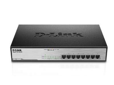 D-Link DGS-1008MP netværksswitch Ikke administreret Gigabit Ethernet (10/100/1000) Strøm over Ethernet (PoE) 1U Sort