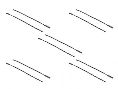 DeLOCK 018966 kabelsamler Perleisoleret kabelbinder Polyamid Sort 10 stk