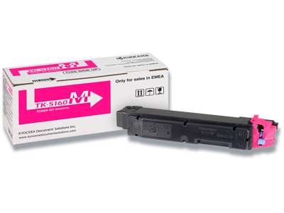 Toner, TK-5160M, Magenta-rød, 12.000 sider, Kyocera 