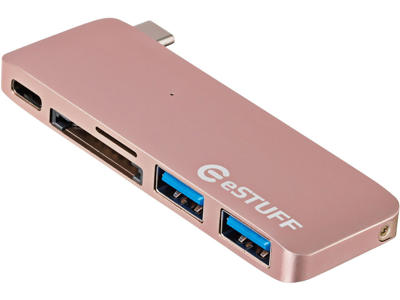 eSTUFF ES84121-ROSE dockingstation USB 3.2 Gen 2 (3.1 Gen 2) Type-C Roseguld