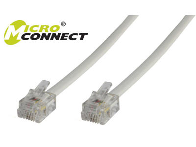 Microconnect MPK102 telefonkabel 2 m Hvid