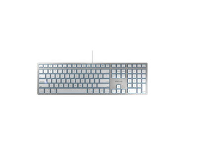 CHERRY KC 6000 SLIM FOR MAC tastatur Kontor USB QWERTY Nordisk Sølv