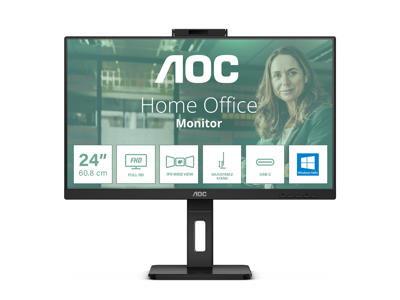 AOC 24P3CW computerskærm 60,5 cm (23.8") 1920 x 1080 pixel Fuld HD LED Sort