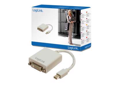 LogiLink Mini DisplayPort / DVI Adapter 0,09 m DVI-I Grå