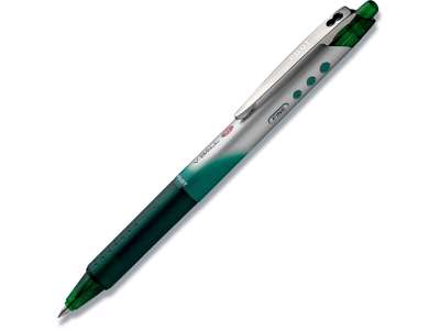 Rollerball pen, 0.7 mm, 0.4 mm, Grøn, Pilot V-Ball Medium BL-VB7RT-G