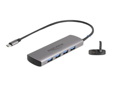 DeLOCK 64293 interface hub USB 3.2 Gen 1 (3.1 Gen 1) Type-C 10000 Mbit/s Grå