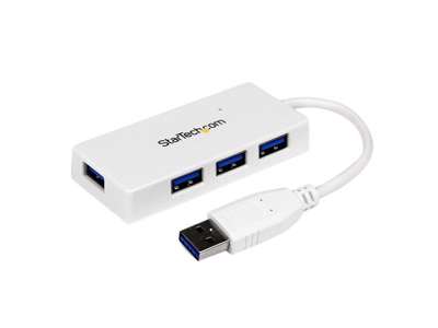 StarTech.com ST4300MINU3W interface hub USB 3.2 Gen 1 (3.1 Gen 1) Type-A 5000 Mbit/s Hvid