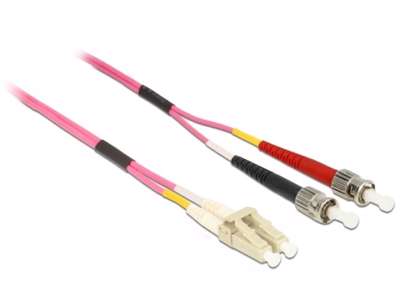 DeLOCK Cable Optical Fibre LC to ST Multi-mode InfiniBand og fiberoptisk kabel 0,5 m Violet