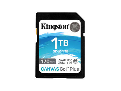 Kingston Technology 1 TB SDXC Canvas Go Plus 170R C10 UHS-I U3 V30