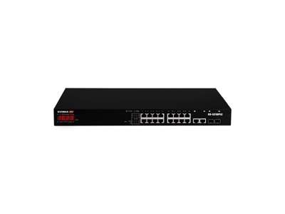 Edimax GS-5216PLC netværksswitch Administreret Gigabit Ethernet (10/100/1000) Strøm over Ethernet (PoE) Sort