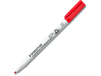 Whiteboard marker, Rund spids, Rød, 1 mm, Staedtler Lumocolor 301