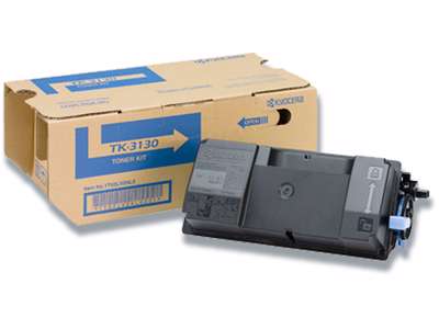 Toner, TK-3130, Black-sort, 25.000 sider, Kyocera 