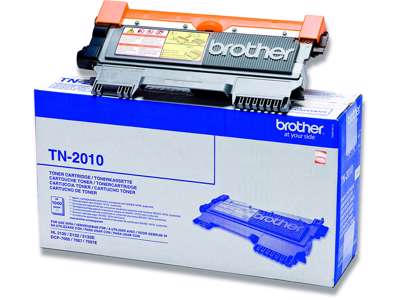 Toner, TN2010, Black-sort, 1.000 sider, Brother 