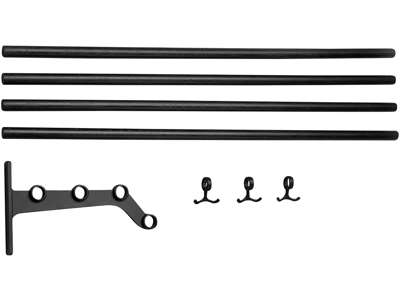 Hattehylde tillægsdel, Nostalgi, Modelnr 291, L=1000 mm sortbejdset eg/sort, Essem Design DK