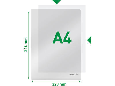 Plastomslag, A4, 100 stk, 0.150 mm, Leitz Premium 