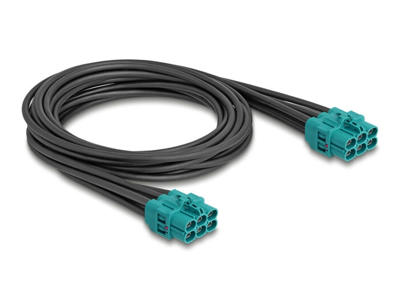 DeLOCK 90341 koaxial kabel 1 m 6x HDMTD Z Sort