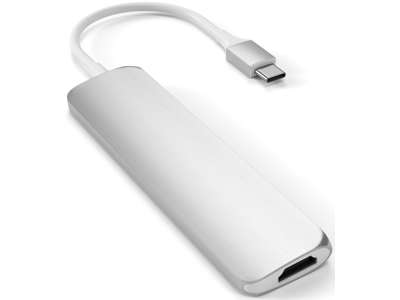 Satechi ST-SCMA2S dockingstation Ledningsført USB 3.2 Gen 1 (3.1 Gen 1) Type-C Sølv