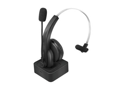 LogiLink BT0059 headphones/headset Wireless Head-band Office/Call center Bluetooth Charging stand Black