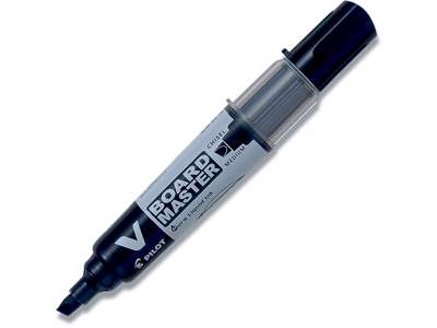 Whiteboard marker, Skrå spids, Sort, 2-6 mm, Pilot V Board Master WBMA-VBM-MC-BG-B