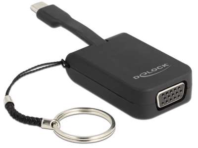 DeLOCK 63941 videokabel adapter 0,03 m USB Type-C VGA (D-Sub) Sort