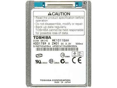 Toshiba 100GB Parallel ATA harddisk 4200 rpm 8 MB 1.8"