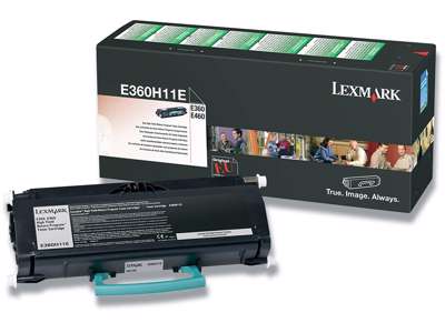 Toner, E360H11E, Black-sort, 9.000 sider, Lexmark 