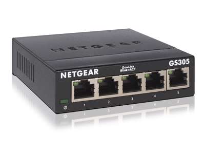 NETGEAR GS305 Ikke administreret L2 Gigabit Ethernet (10/100/1000) Sort